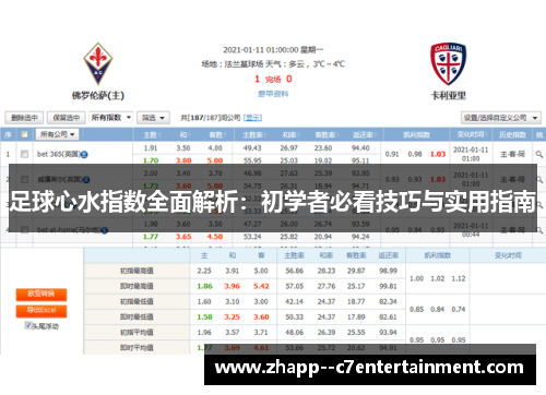 足球心水指数全面解析：初学者必看技巧与实用指南